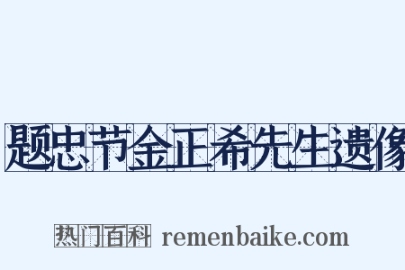 题忠节金正希先生遗像是什么意思的图片